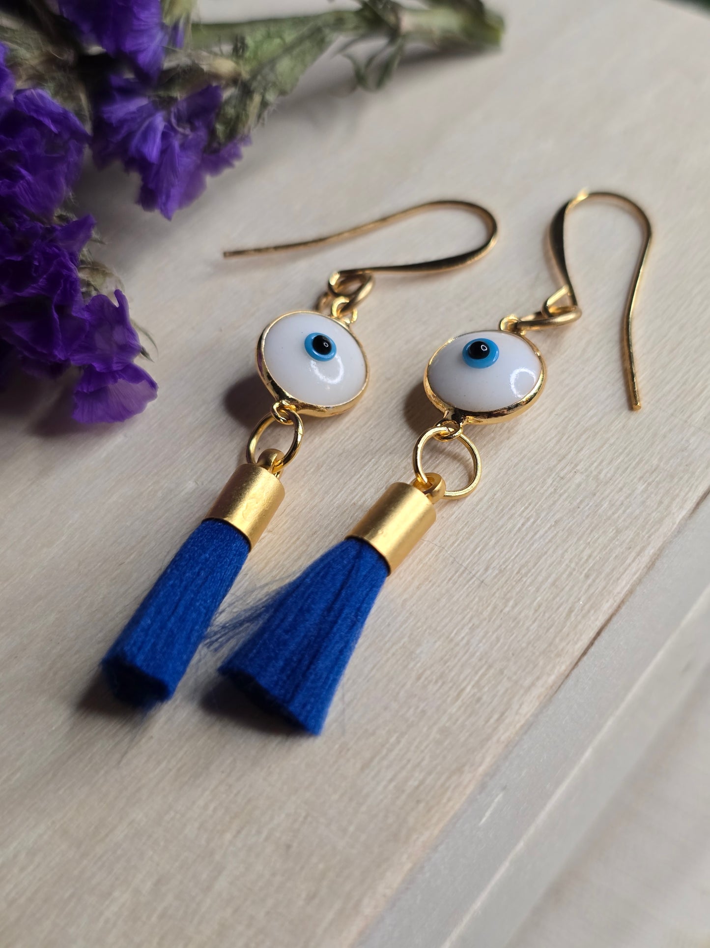 Blue tassel Earrings